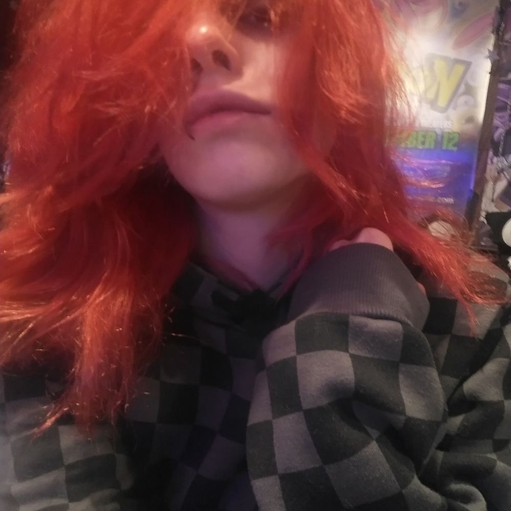 Oversized Emo Hoodie Grey Checker